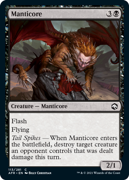[113]【EN】【FOIL】マンティコア/Manticore【AFR】[C][黒]