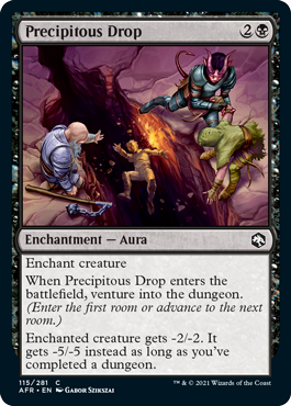 [115]【EN】【FOIL】急な落下/Precipitous Drop【AFR】[C][黒]