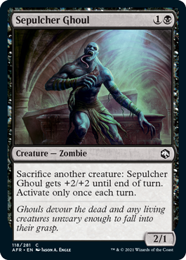 [118]【EN】【FOIL】墓所のグール/Sepulcher Ghoul【AFR】[C][黒]
