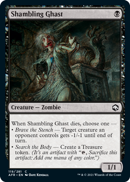 [119]【EN】【FOIL】よろめく怪異/Shambling Ghast【AFR】[C][黒]