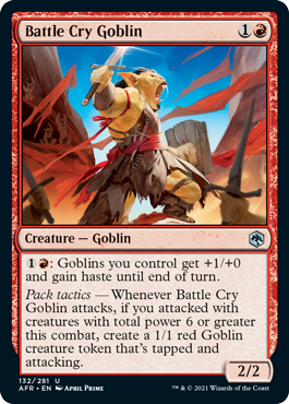 [132]【EN】【FOIL】雄叫ぶゴブリン/Battle Cry Goblin【AFR】[U][赤]