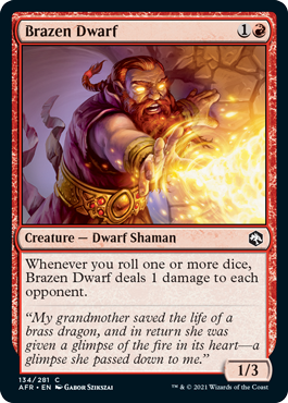 [134]【EN】【FOIL】ブラス・ドラゴンのドワーフ/Brazen Dwarf【AFR】[C][赤]
