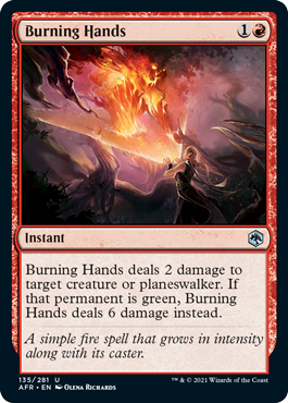 [135]【EN】【FOIL】バーニング・ハンズ/Burning Hands【AFR】[U][赤]
