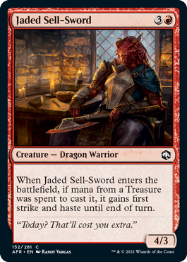 [152]【EN】疲れ切った売剣/Jaded Sell-Sword【AFR】[C][赤]