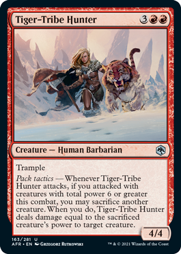 [163]【EN】【FOIL】虎飼い族の狩人/Tiger-Tribe Hunter【AFR】[U][赤]
