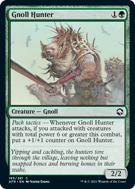 [185]【EN】【FOIL】ノールの狩人/Gnoll Hunter【AFR】[C][緑]