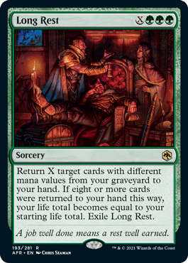 [193]【EN】【FOIL】大休憩/Long Rest【AFR】[R][緑]