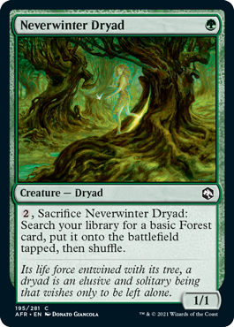 [195]【EN】【FOIL】ネヴァーウィンターのドライアド/Neverwinter Dryad【AFR】[C][緑]