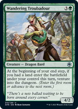[210]【EN】【FOIL】放浪する吟遊詩人/Wandering Troubadour【AFR】[U][緑]