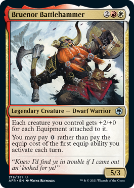 [219]【EN】【FOIL】ブルーノー・バトルハンマー/Bruenor Battlehammer【AFR】[U][多色]
