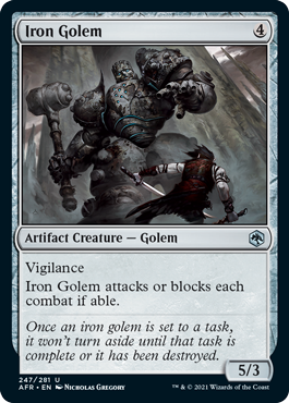 [247]【EN】【FOIL】アイアン・ゴーレム/Iron Golem【AFR】[U][茶]