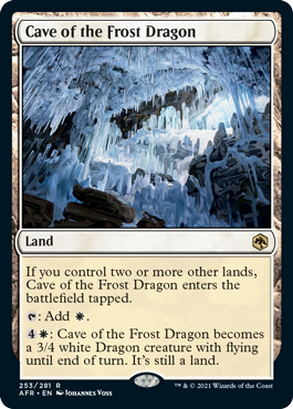 [253]【EN】【FOIL】フロスト・ドラゴンの洞窟/Cave of the Frost Dragon【AFR】[R][土地]