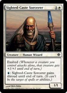 [026]【EN】【FOIL】目明き階級の魔術師/Sighted-Caste Sorcerer【ALA】[C][白]