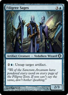 [044]【EN】金線の賢者/Filigree Sages【ALA】[U][青]