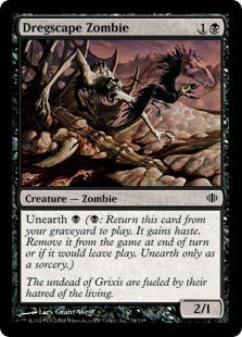 [074]【EN】【FOIL】屑肉の地のゾンビ/Dregscape Zombie【ALA】[C][黒]