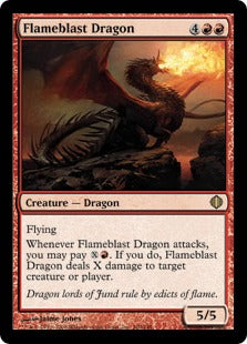 [100]【EN】【FOIL】炎破のドラゴン/Flameblast Dragon【ALA】[R][赤]