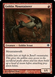 [102]【EN】【FOIL】ゴブリンの山岳民/Goblin Mountaineer【ALA】[C][赤]