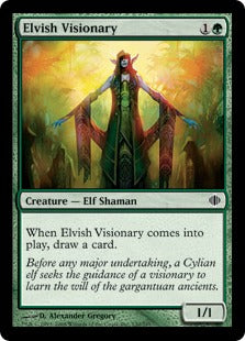 [130]【EN】エルフの幻想家/Elvish Visionary【ALA】[C][緑]