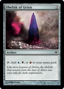 [214]【EN】【FOIL】グリクシスのオベリスク/Obelisk of Grixis【ALA】[C][茶]