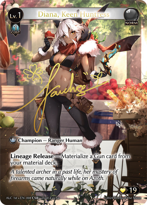 [008]【EN】【FOIL】Diana, Keen Huntress【ALC1st】[CSR][Norm]