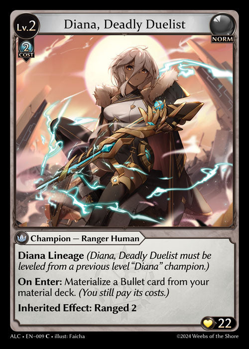 [009]【EN】【FOIL】Diana, Deadly Duelist【ALC】[C][Norm]