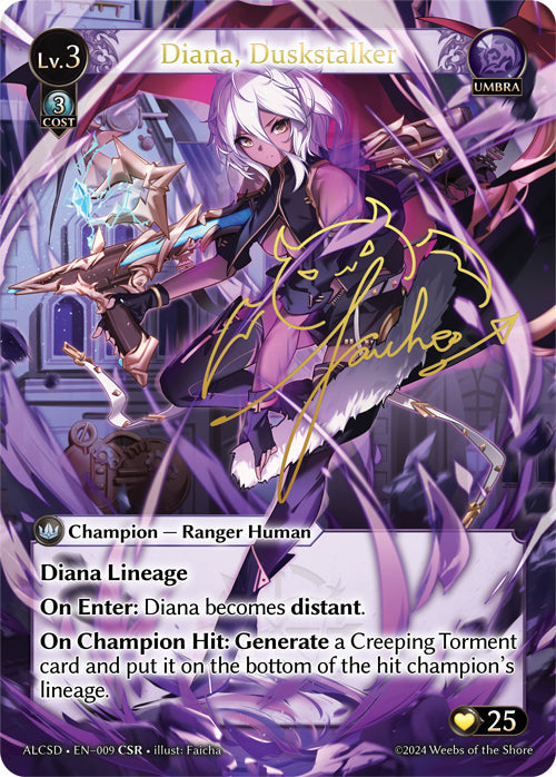 [009]【EN】【FOIL】Diana, Duskstalker【ALCSD】[CSR][Umbra]