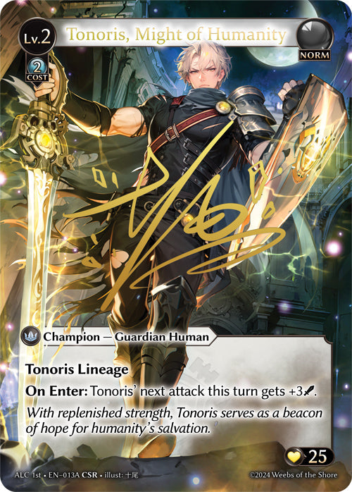 [013A]【EN】【FOIL】Tonoris, Might of Humanity【ALC1st】[CSR][Norm]