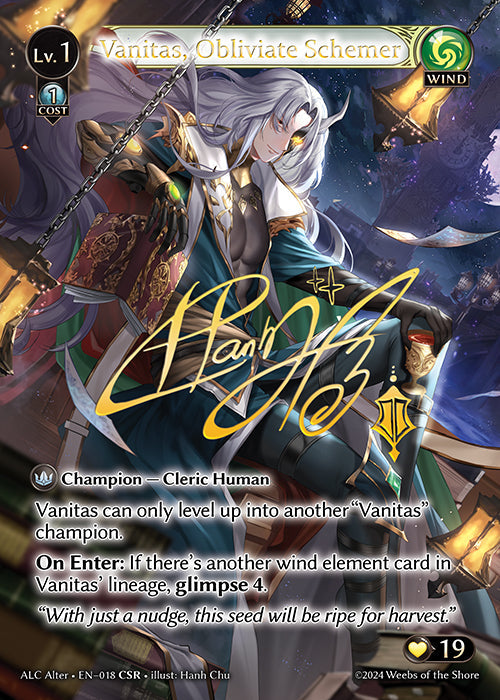 [018]【EN】【FOIL】Vanitas, Obliviate Schemer【ALCAlter】[CSR][Wind]