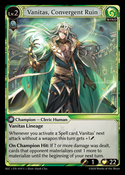 [019]【EN】【FOIL】Vanitas, Convergent Ruin【ALC】[U][Wind]