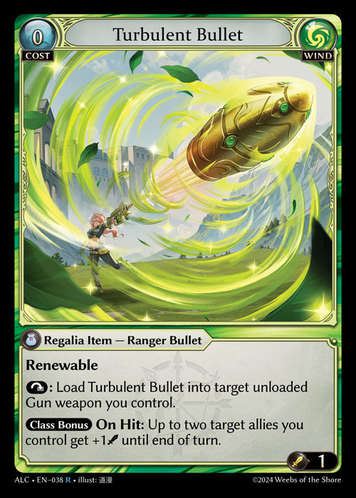 [038]【EN】【FOIL】Turbulent Bullet【ALC】[R][Wind]