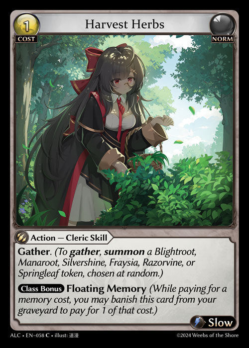 [058]【EN】【FOIL】Harvest Herbs【ALC】[C][Norm]