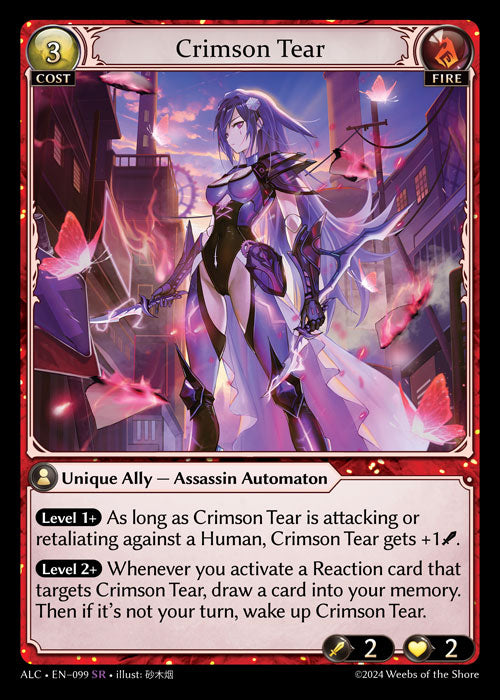 [099]【EN】【FOIL】Crimson Tear【ALC】[SR][Fire]