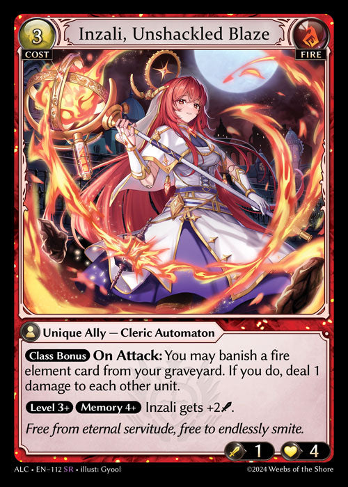 [112]【EN】【FOIL】Inzali, Unshackled Blaze【ALC】[SR][Fire]