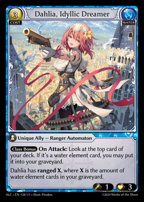 [128]【EN】【FOIL】Dahlia, Idyllic Dreamer【ALC】[SR][Water]