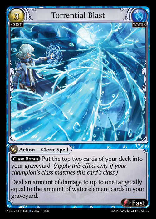 [150]【EN】【FOIL】Torrential Blast【ALC】[R][Water]