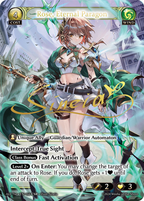 [166]【EN】【FOIL】Rose, Eternal Paragon【ALC1st】[CSR][Wind]