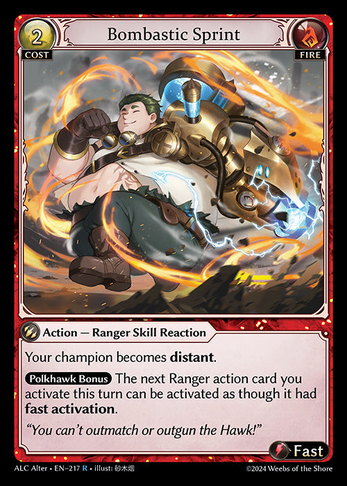 [217]【EN】【FOIL】Bombastic Sprint【ALCAlter】[R][Fire]
