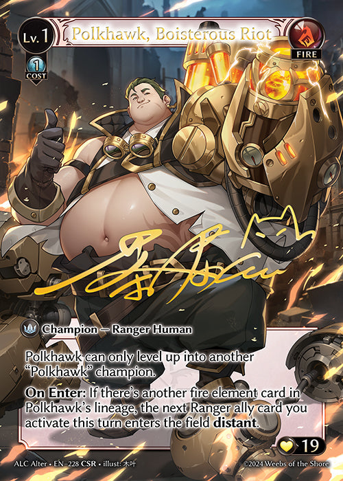 [228]【EN】【FOIL】Polkhawk, Boisterous Riot【ALCAlter】[CSR][Fire]