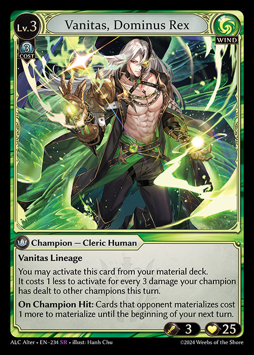 [234]【EN】Vanitas, Dominus Rex【ALCAlter】[SR][Wind]