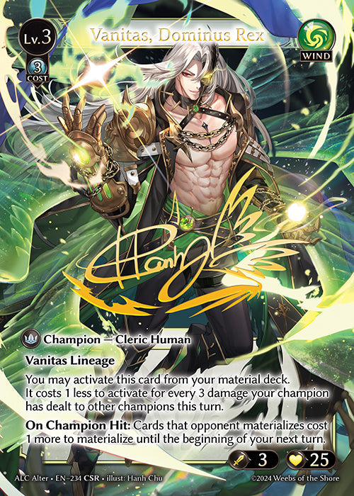 [234]【EN】【FOIL】Vanitas, Dominus Rex【ALCAlter】[CSR][Wind]