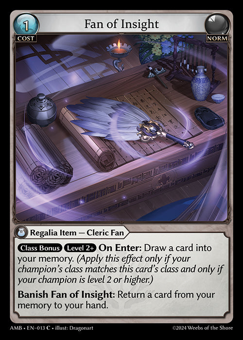 [013]【EN】【FOIL】Fan of Insight【AMB】[C][Norm]