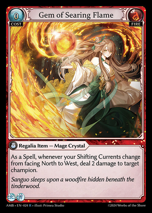 [024]【EN】【FOIL】Gem of Searing Flame【AMB】[R][Fire]