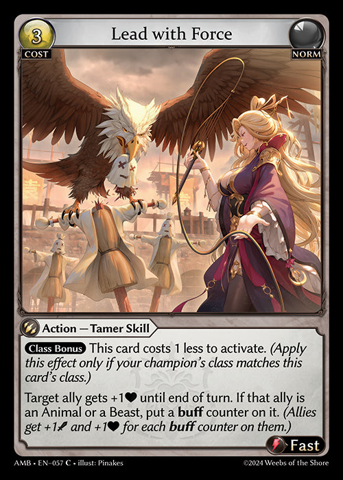 [057]【EN】【FOIL】Lead with Force【AMB】[C][Norm]