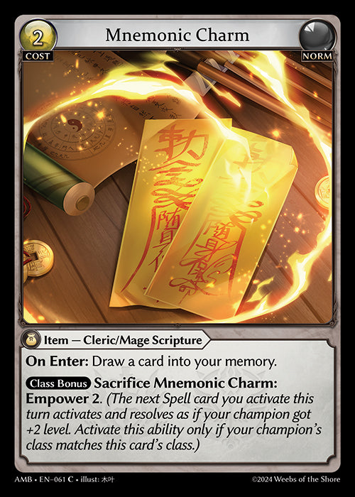[061]【EN】【FOIL】Mnemonic Charm【AMB】[C][Norm]