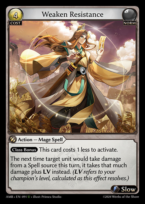 [091]【EN】【FOIL】Weaken Resistance【AMB】[U][Norm]