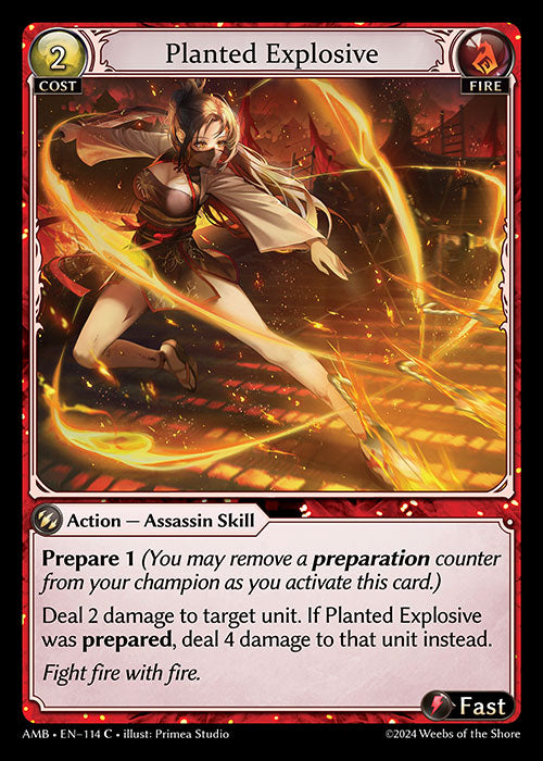 [114]【EN】【FOIL】Planted Explosive【AMB】[C][Fire]