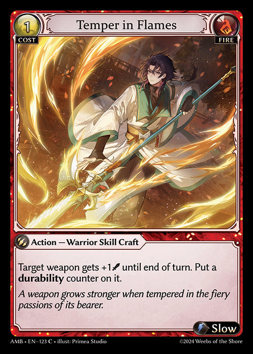 [123]【EN】【FOIL】Temper in Flames【AMB】[C][Fire]