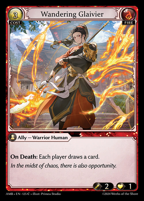 [125]【EN】【FOIL】Wandering Glaivier【AMB】[C][Fire]