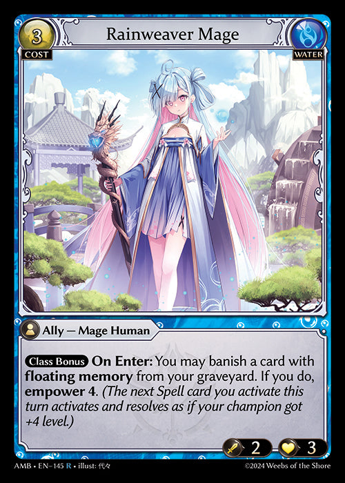 [145]【EN】【FOIL】Rainweaver Mage【AMB】[R][Water]