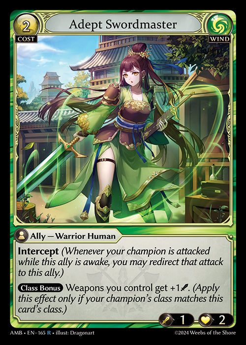 [165]【EN】Adept Swordmaster【AMB】[R][Wind]
